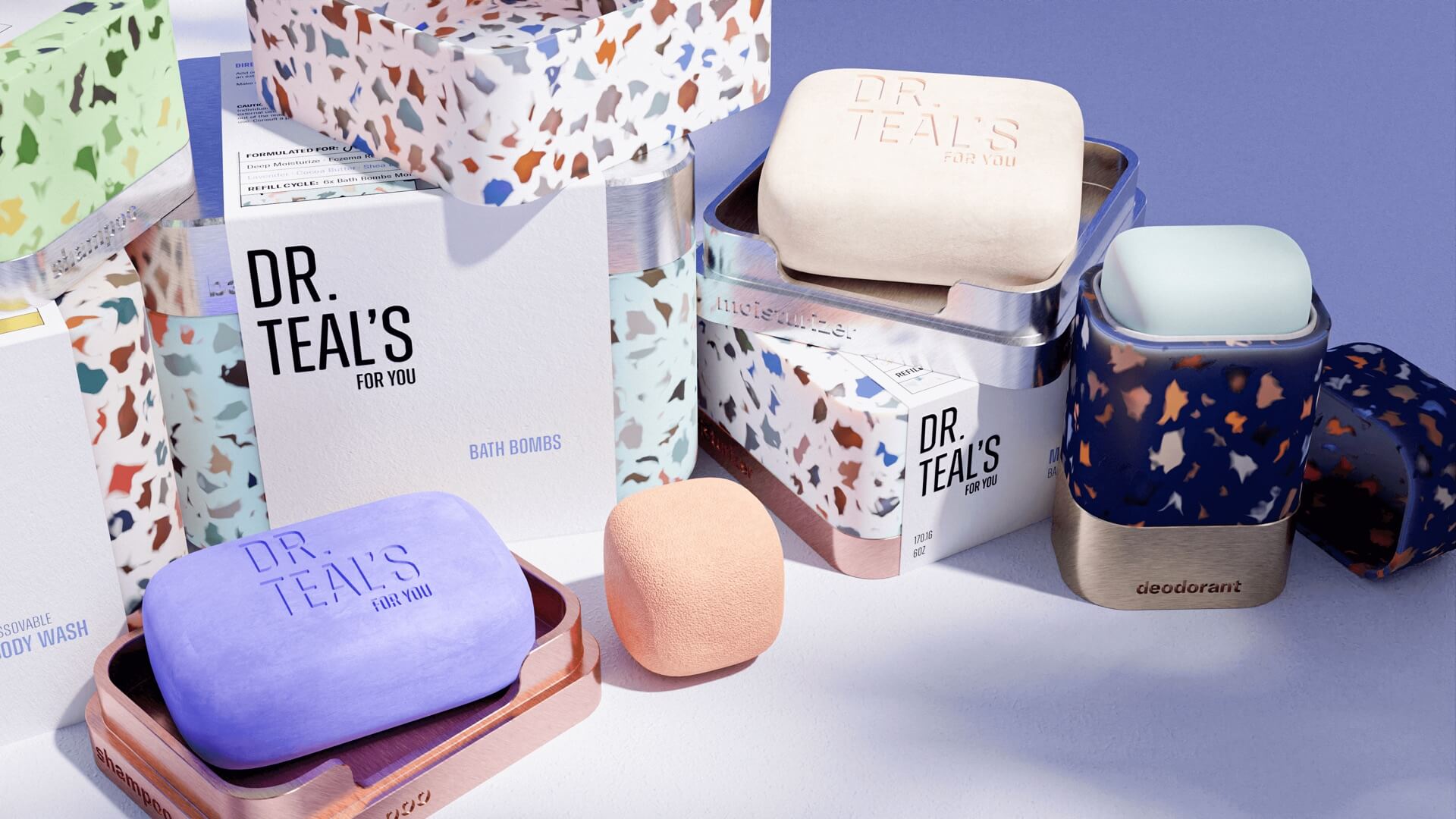 Dr. Teal's product family grouped together